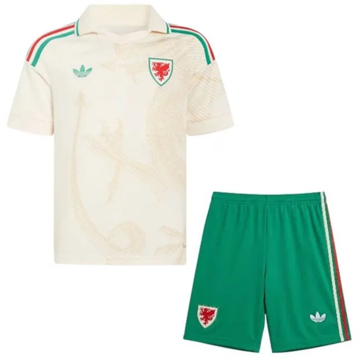 Kit infantil II Seleção do País de Gales 2026 Adidas oficial 